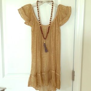 Beautiful gold boho blouse